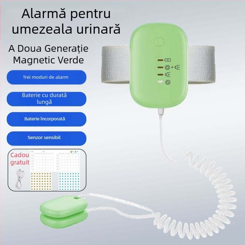 Monitor wireless pentru avertizare udare la bebeluși și persoane în vârstă — moduri de notificare: sonerie, vibrație sau sonerie+ vibrație; greutate dispozitiv 256 g; ambalaj 50 bucăți