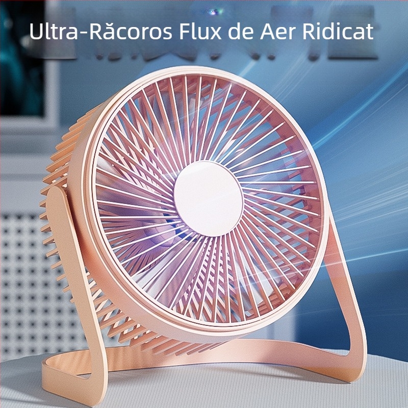 Ventilator USB mic pentru birou, dimensiuni 5/6/8 inci, ventilator de birou cu flux de aer ridicat