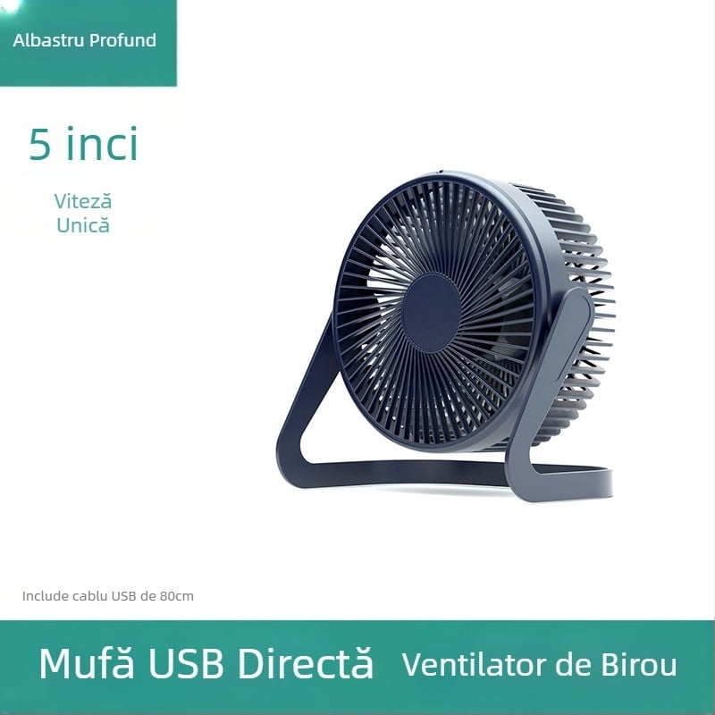 Ventilator USB mic pentru birou, dimensiuni 5/6/8 inci, ventilator de birou cu flux de aer ridicat
