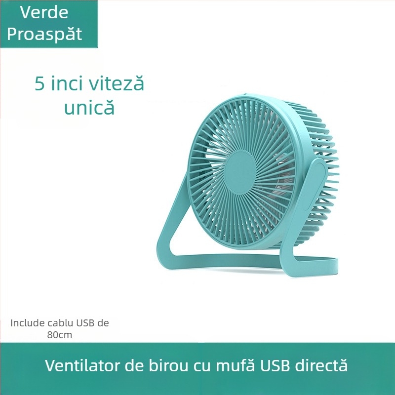Ventilator USB mic pentru birou, dimensiuni 5/6/8 inci, ventilator de birou cu flux de aer ridicat