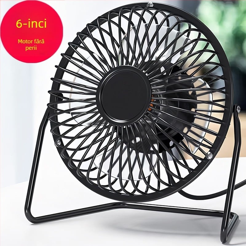 Ventilator USB mic pentru birou, dimensiuni 5/6/8 inci, ventilator de birou cu flux de aer ridicat