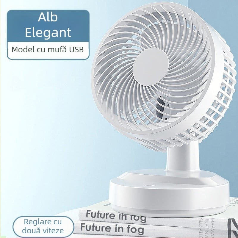 Ventilator USB mic pentru birou, dimensiuni 5/6/8 inci, ventilator de birou cu flux de aer ridicat