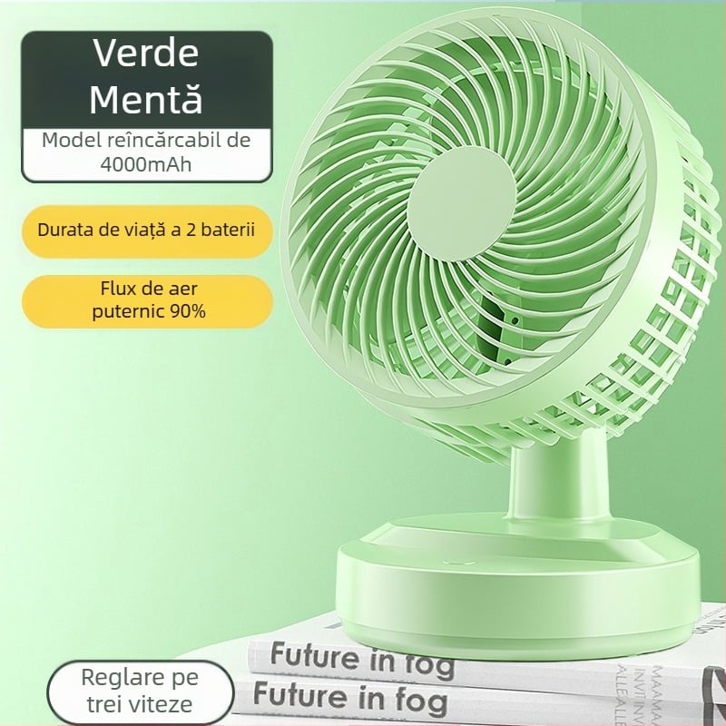 Ventilator USB mic pentru birou, dimensiuni 5/6/8 inci, ventilator de birou cu flux de aer ridicat