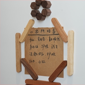 Magnet pentru frigider din lemn cu panou de mesaje, stil simplu — Beauty Room