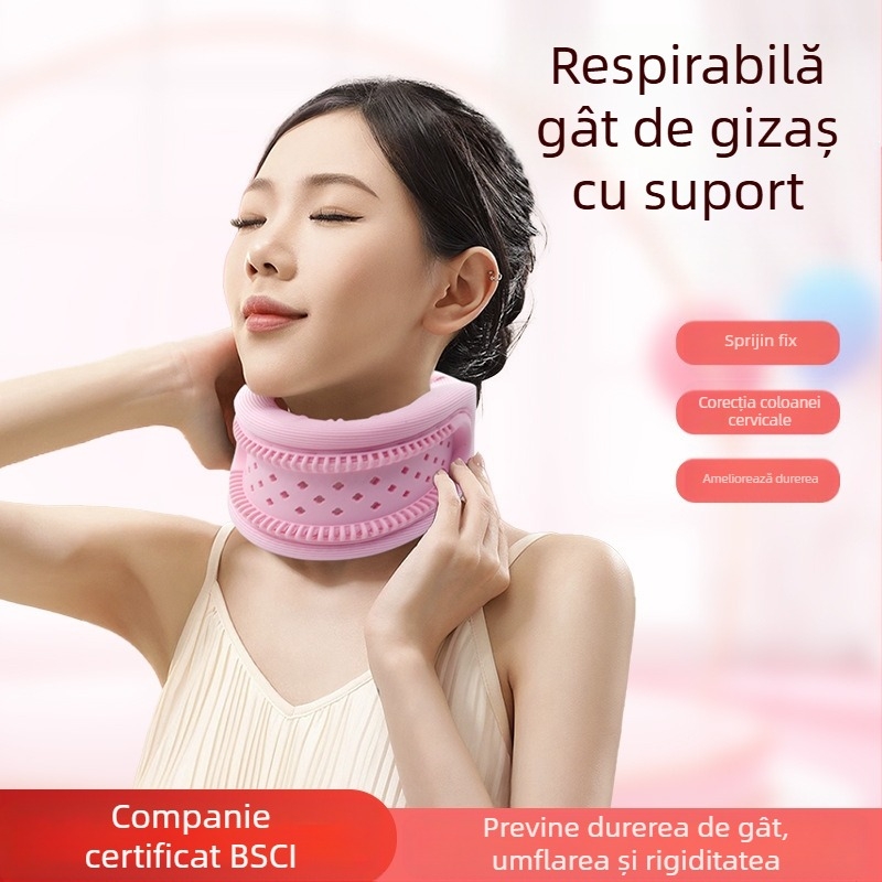 Guler cervical din silicon – respirabil, protecție pentru gât, design anti-îndoire, pentru uz casnic