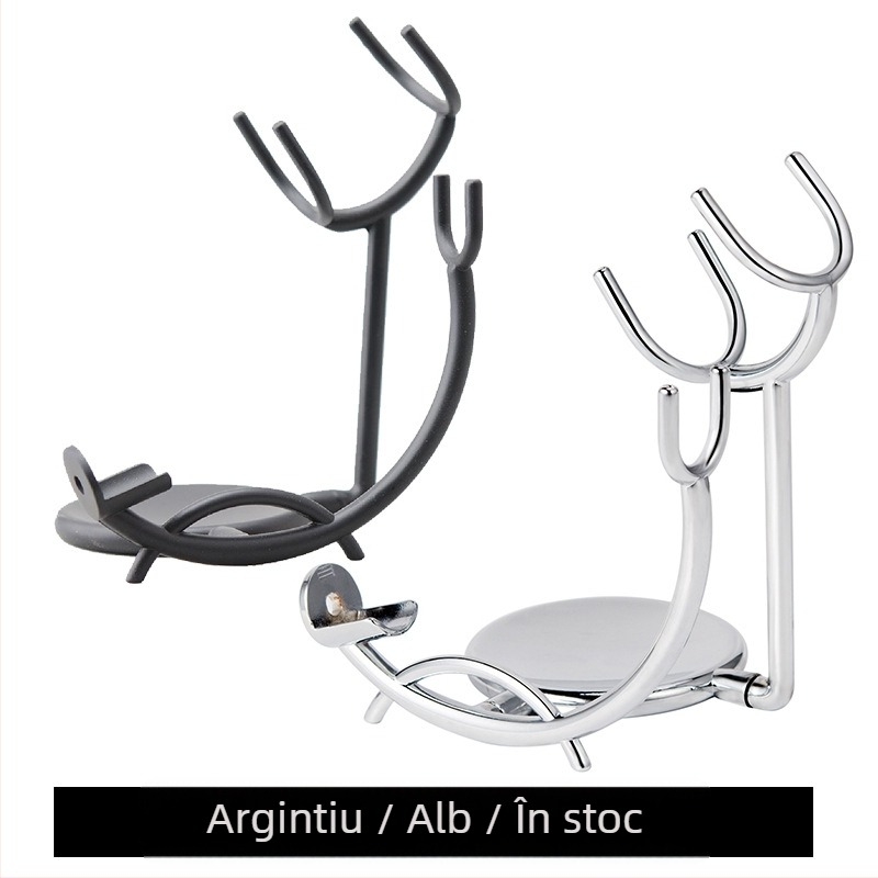 Suport pentru pensulă de ras – Multifuncțional, aliaj de fier, cu pensulă de spumă și unealtă de contur facial