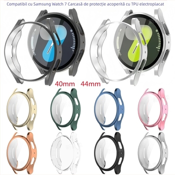 Carcasă de protecție TPU electroplată pentru Samsung Galaxy Watch7, de la XPR – compatibilă cu Galaxy Watch7, greutate 10 g