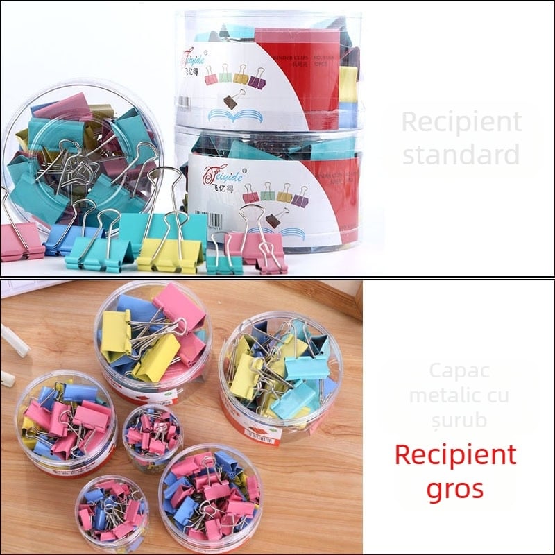 Alive Clip metal cu coadă lungă – Clip de birou, Ambalaj: cilindru gros / țeavă subțire