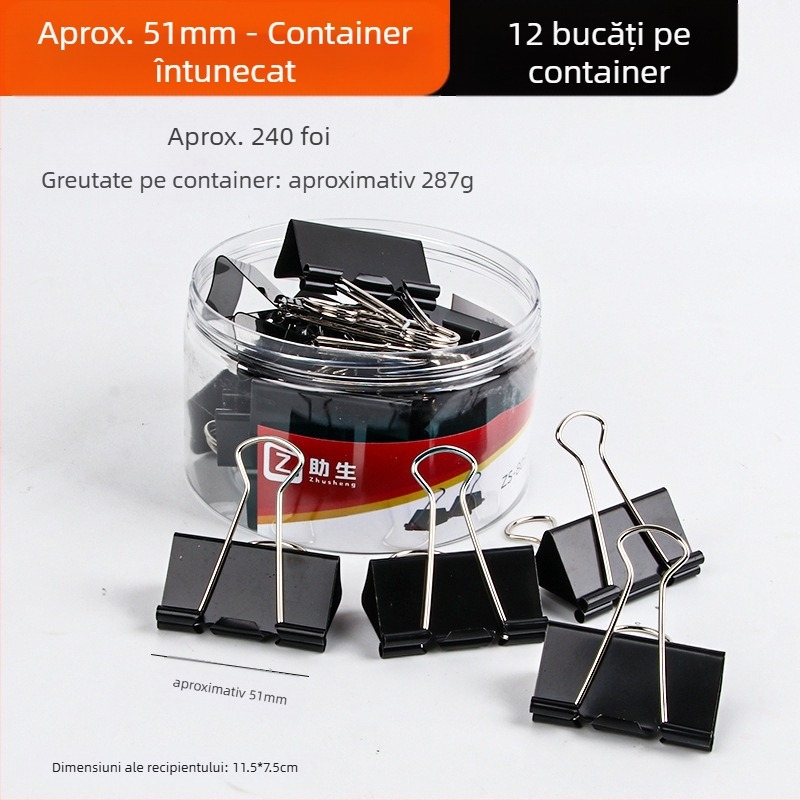 Alive Clip metal cu coadă lungă – Clip de birou, Ambalaj: cilindru gros / țeavă subțire