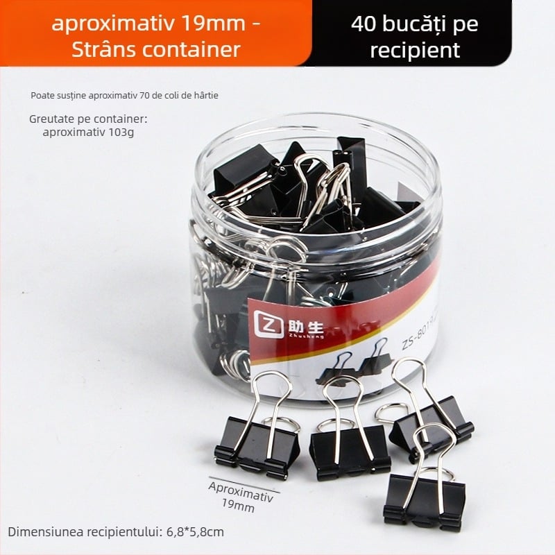 Alive Clip metal cu coadă lungă – Clip de birou, Ambalaj: cilindru gros / țeavă subțire