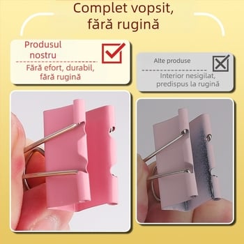 Clip pentru documente, construcție din metal, model LCT5561, ambalare tip baril