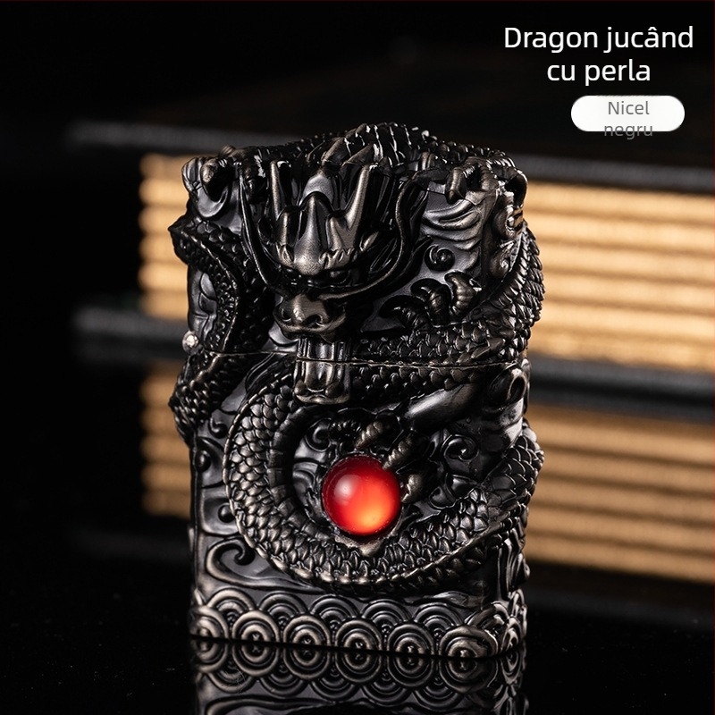 Aprindător cu kerosen, corp metalic, reutilizabil, stil modern minimalist, fără protecție împotriva vântului