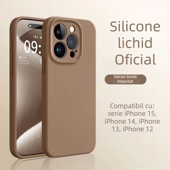 Carcasă protectoare din silicon lichid pentru iPhone 12 Pro / 12 Pro Max / 13 Pro Max – atingere plăcută, premium, rezistentă la șocuri, anti-amprente