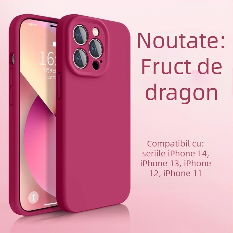 Carcasă protectoare din silicon lichid pentru iPhone 12 Pro / 12 Pro Max / 13 Pro Max – atingere plăcută, premium, rezistentă la șocuri, anti-amprente