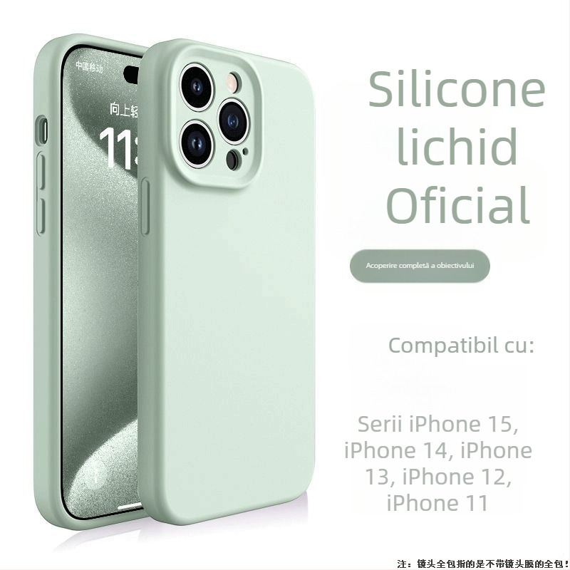 Carcasă protectoare din silicon lichid pentru iPhone 12 Pro / 12 Pro Max / 13 Pro Max – atingere plăcută, premium, rezistentă la șocuri, anti-amprente