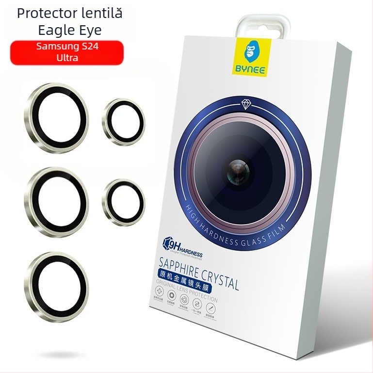 Bynee Film pentru obiectiv Samsung — sticlă temperată, film pentru obiectiv, HD, rezistent la șocuri, praf, anti-cădere