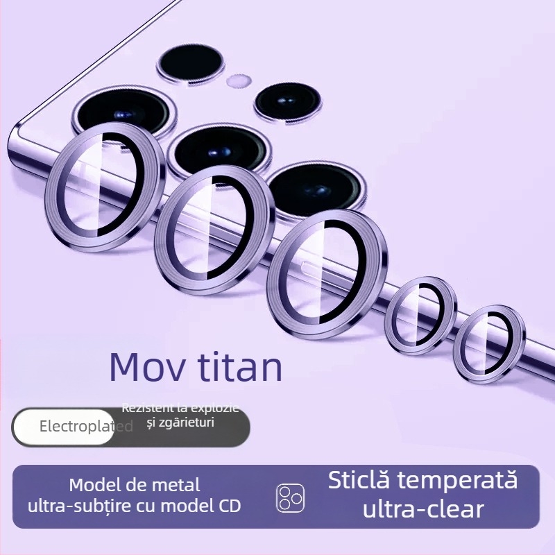 Bynee Film pentru obiectiv Samsung — sticlă temperată, film pentru obiectiv, HD, rezistent la șocuri, praf, anti-cădere