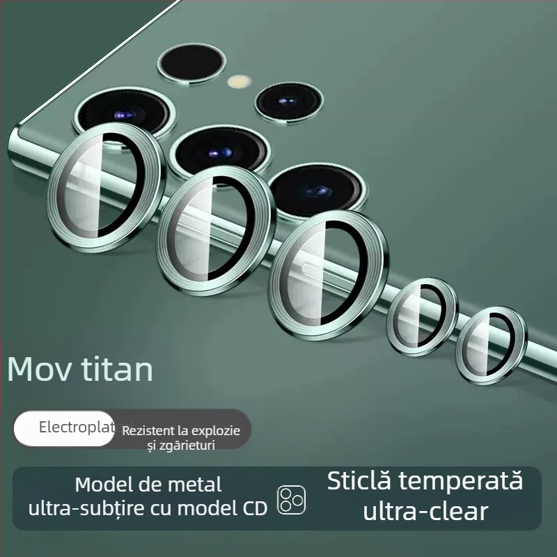 Bynee Film pentru obiectiv Samsung — sticlă temperată, film pentru obiectiv, HD, rezistent la șocuri, praf, anti-cădere