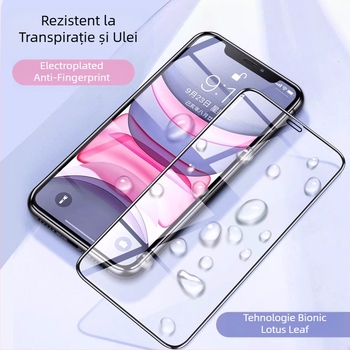 Protecție ecran frontal pentru seria iPhone 16 — sticlă temperată, anti-amprentare, anti-spion, HD mat, acoperire completă a ecranului