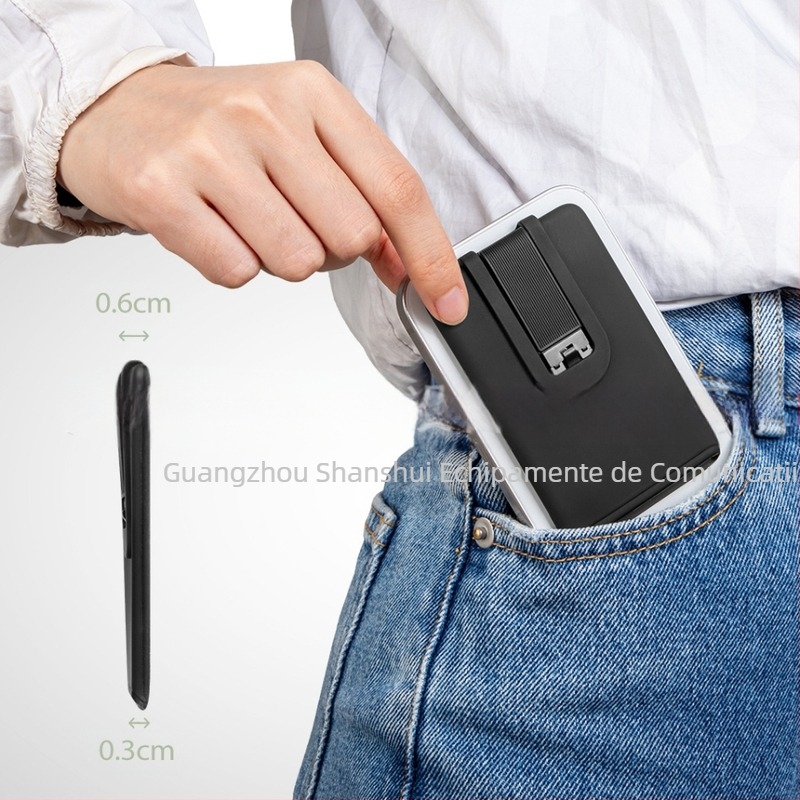 Port-card din silicon pentru telefon cu suport - unisex, presare la cald, buzunar pentru card