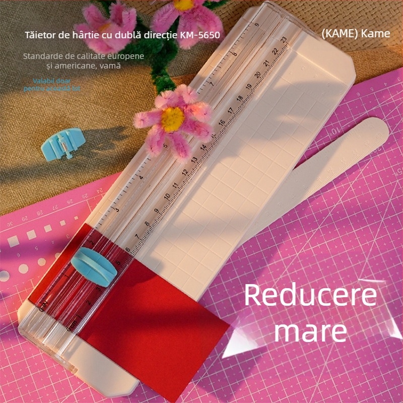 Kami KM-5620 Tăietor de hârtie manual portabil, multifuncțional, ABS, pentru birou și școală