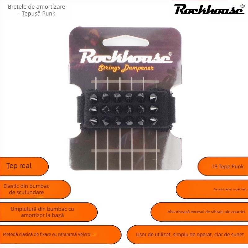 Bandă de amortizare pentru chitară electrică și bas — din flanel, model SMP-1-5, marcă Rockhouse