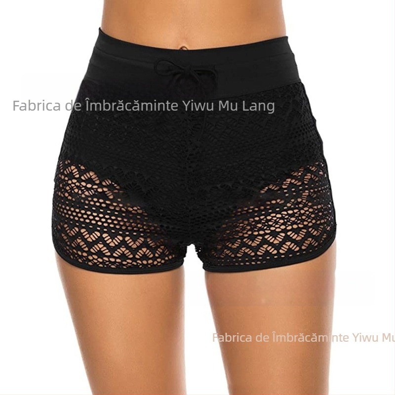 Costum de baie pentru femei, plus size, cu dantelă, fără mâneci, stil sport; Material: poliester; Săste: nylon 95%; căptușeală: poliester; conținut căptușeală: nylon 95%