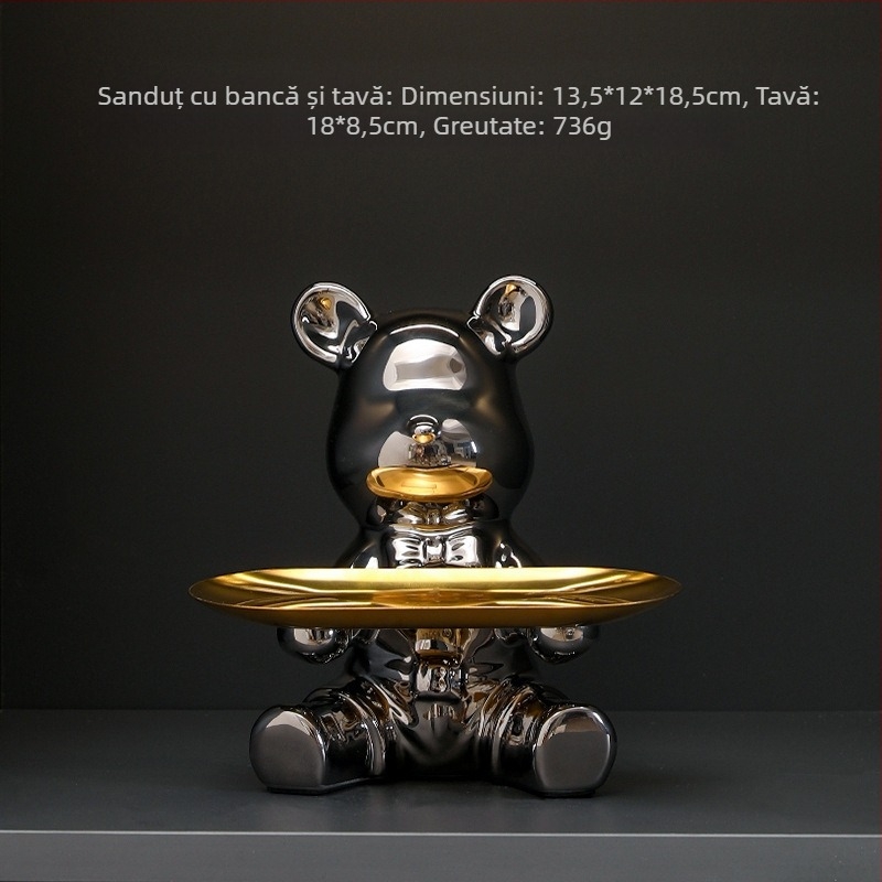 Figurină ceramică cu animal pentru decor de casă, stil lux ușor, sculptură de masă pentru TV și sufragerie