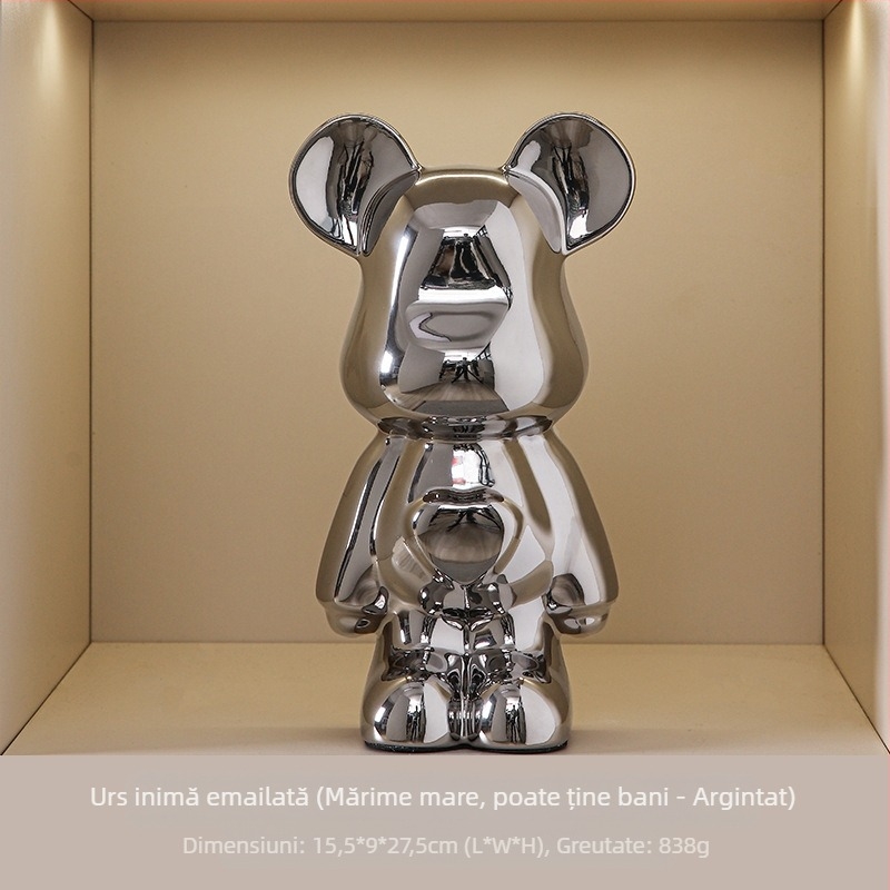 Figurină ceramică cu animal pentru decor de casă, stil lux ușor, sculptură de masă pentru TV și sufragerie