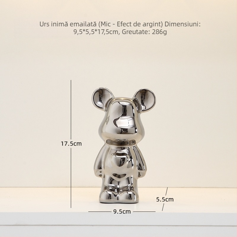 Figurină ceramică cu animal pentru decor de casă, stil lux ușor, sculptură de masă pentru TV și sufragerie