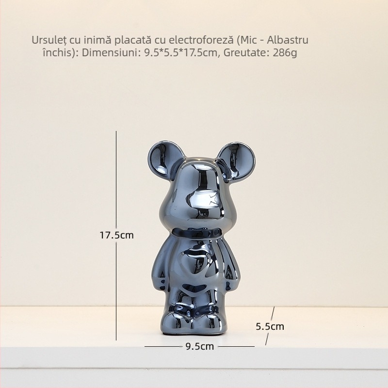 Figurină ceramică cu animal pentru decor de casă, stil lux ușor, sculptură de masă pentru TV și sufragerie