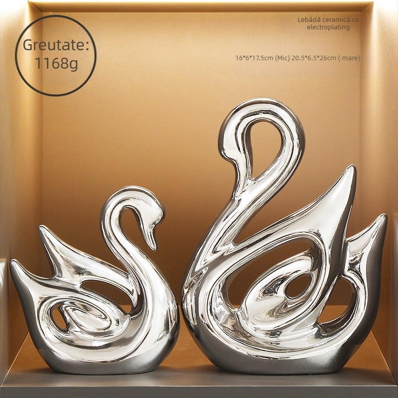 Figurină ceramică cu animal pentru decor de casă, stil lux ușor, sculptură de masă pentru TV și sufragerie