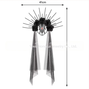 Bandă de păr dantelată gotică - Handmade, seria Princess, pentru fete de 10 ani și peste