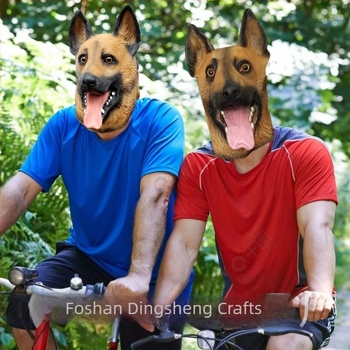 Mască latex lup-câine pentru animale de companie, rekwizită DIY amuzantă pentru Halloween, Paște, Carnaval, Ziua Păcălelilor