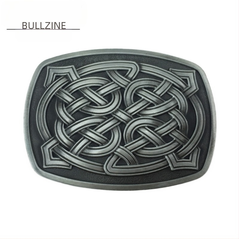 Cataramă de curea cu motif celtic, model 03503, aliaj, cataramă netedă, placare cu staniu antic, procesare personalizată: Da