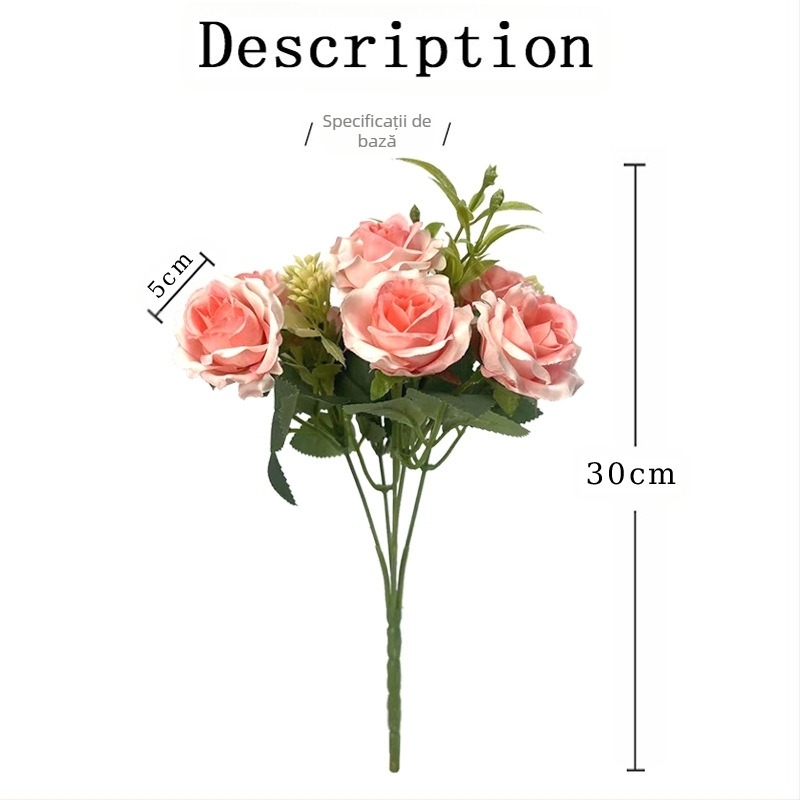 Trandafiri artificiali – Flori de mătase, lucrate manual, Nordic serie, Ambalaj 960 de bucăți