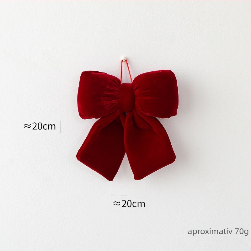 Ornament de brad 3D Bowknot - material flanel, brand Yifan, stil modern simplu, decor de Crăciun
