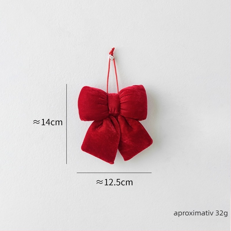 Ornament de brad 3D Bowknot - material flanel, brand Yifan, stil modern simplu, decor de Crăciun