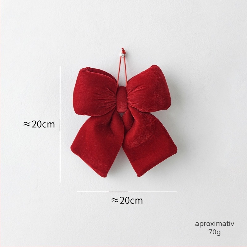 Ornament de brad 3D Bowknot - material flanel, brand Yifan, stil modern simplu, decor de Crăciun