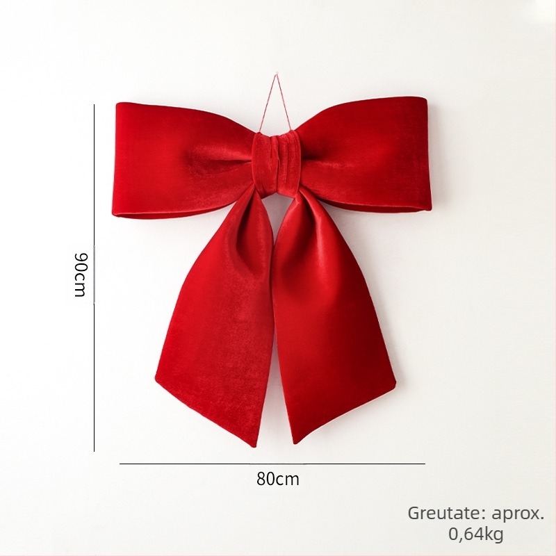 Ornament de brad 3D Bowknot - material flanel, brand Yifan, stil modern simplu, decor de Crăciun
