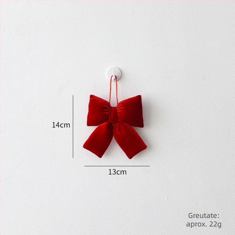 Ornament de brad 3D Bowknot - material flanel, brand Yifan, stil modern simplu, decor de Crăciun