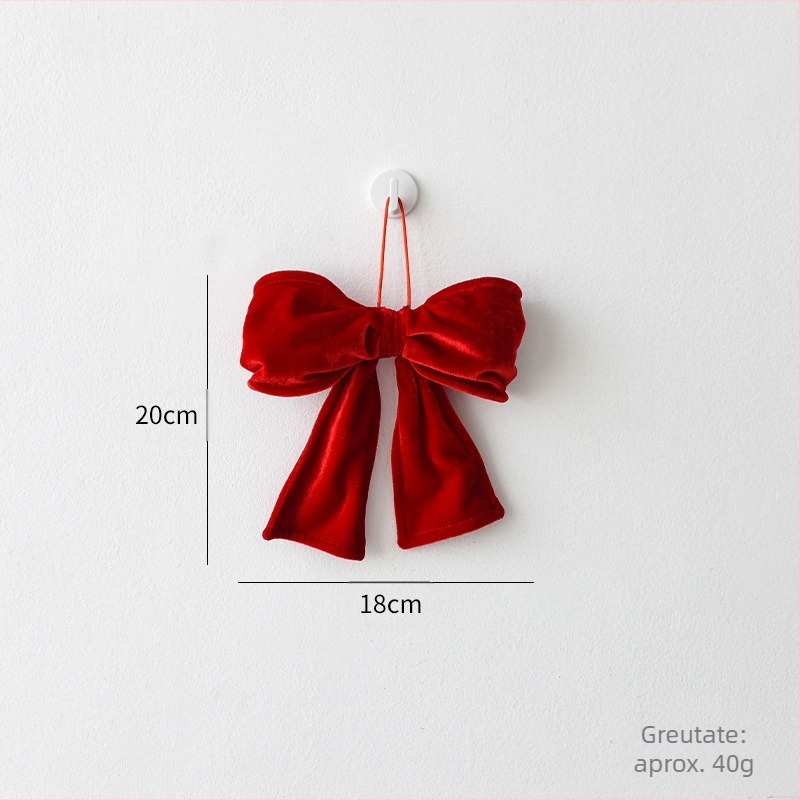 Ornament de brad 3D Bowknot - material flanel, brand Yifan, stil modern simplu, decor de Crăciun
