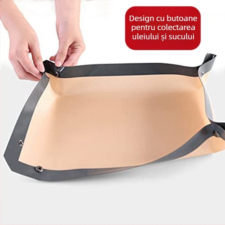 Tava de copt din silicon cu nasturi, formă pătrată, personalizabilă cu imprimare de logo