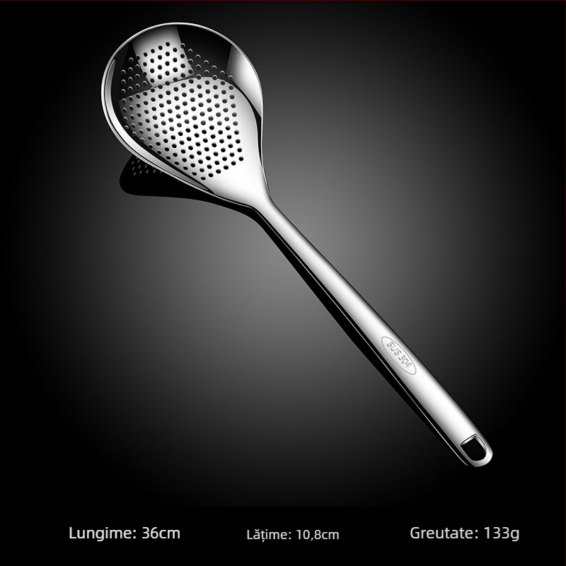 Lingură de bucătărie din oțel inoxidabil, protecție împotriva arsurilor, logo personalizat, stil modern