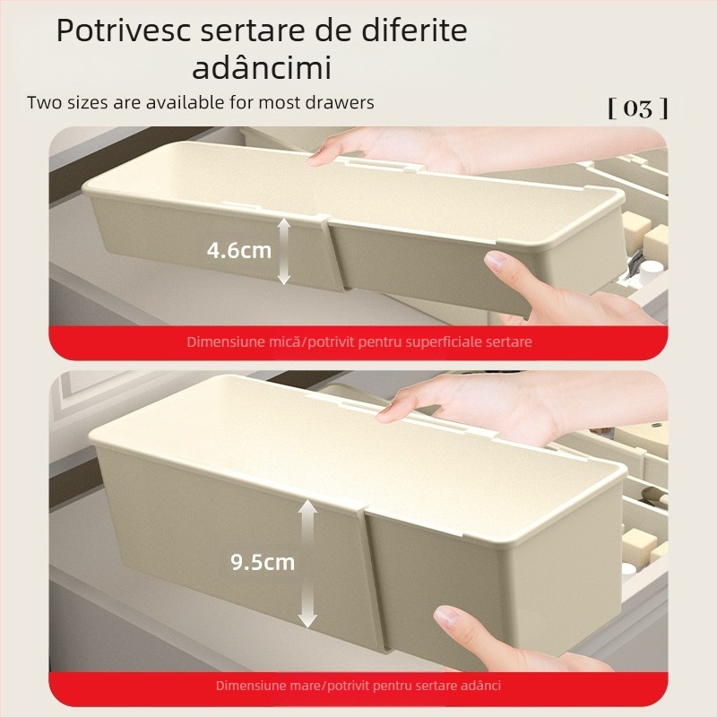 Organizator de machiaj cu divizoare reglabile pentru masă de înfrumusețare – plastic, 1 nivel, depozitare pe birou, suport pentru ruj