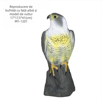 Decoy de vultur, model turnat prin suflare, material PE, stil idilic, greutate 360 g, ambalaj 12 buc
