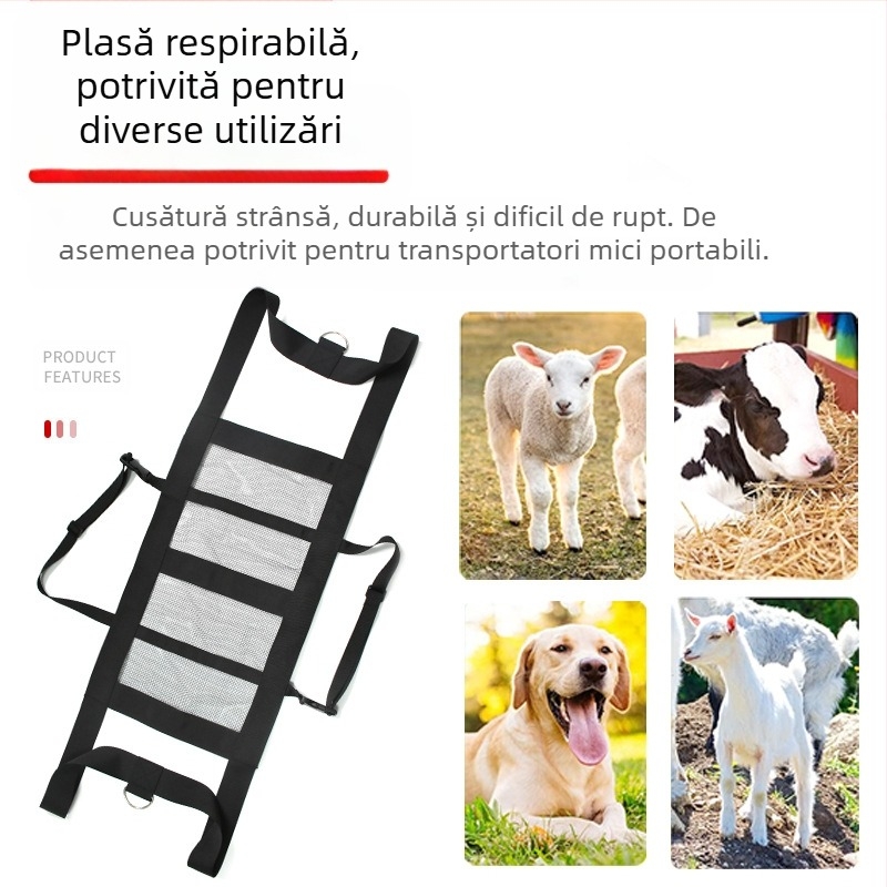 Curea pentru cântărirea animalelor – Curea suspendată pentru cântar, plasă pentru animale, amestec poliester/nylon-poliester, pentru animale mici și animale de fermă