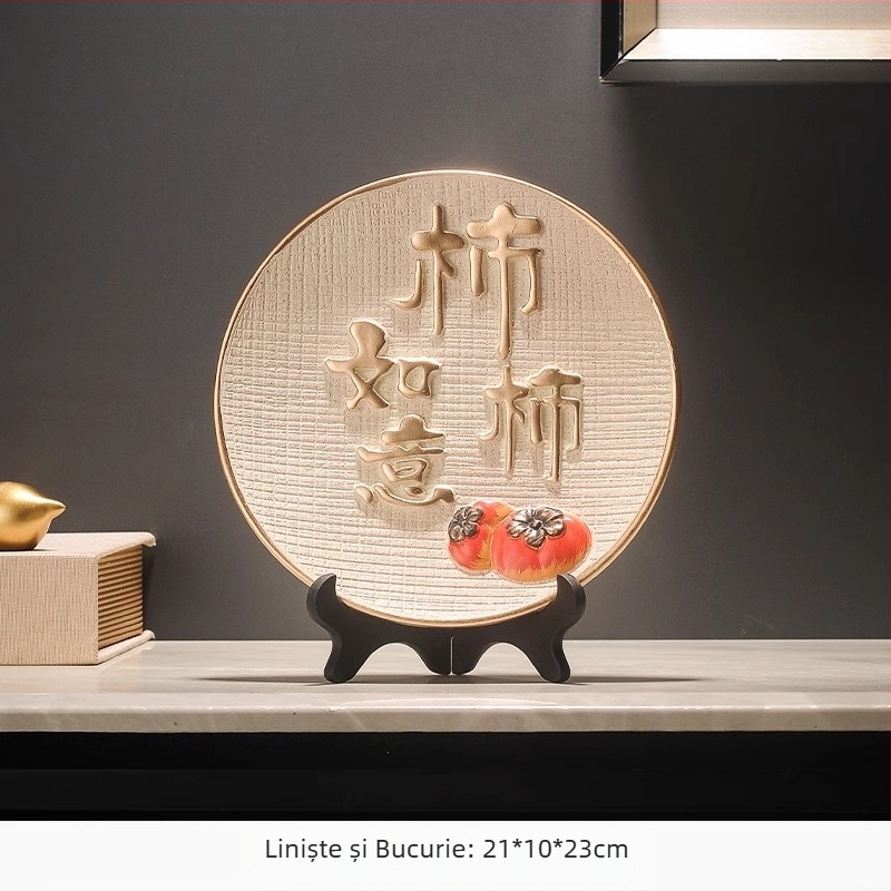 Ornament ceramic pentru living – decor pentru dulapul de TV, stil chinezesc nou, marca Era of trillium