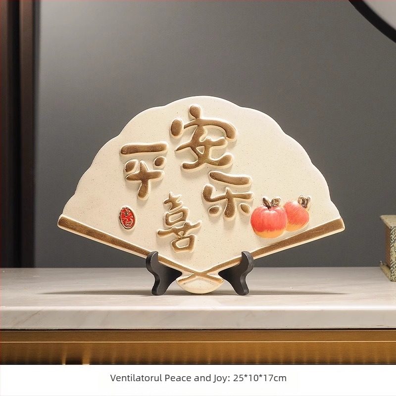 Ornament ceramic pentru living – decor pentru dulapul de TV, stil chinezesc nou, marca Era of trillium