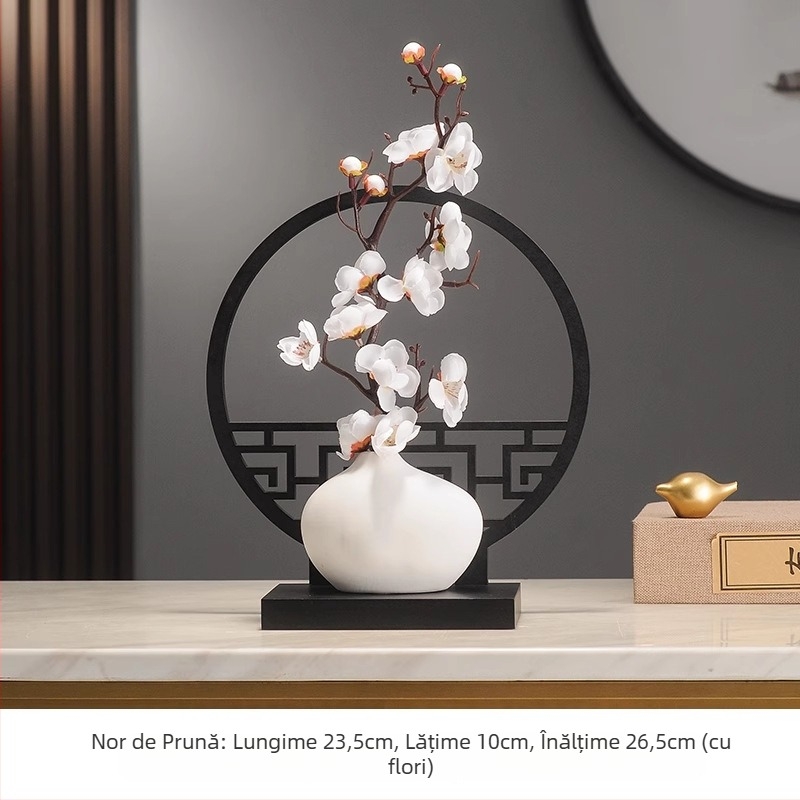 Ornament ceramic pentru living – decor pentru dulapul de TV, stil chinezesc nou, marca Era of trillium